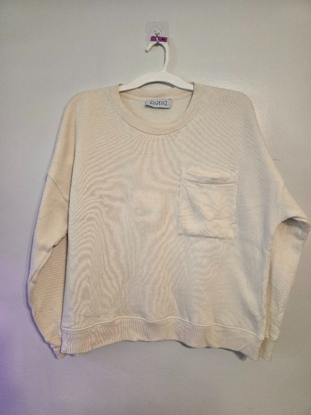 DAPHNE THE GOLDEN NIGHT SWEATSHIRT / WHIPPED CREAM / SIZE XXL
